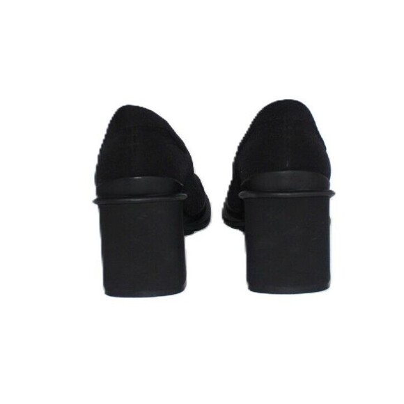 Kenneth Cole Reaction Square Toe Black Fabric Heels Loafer Style Shoes Size 9M - Picture 3 of 10